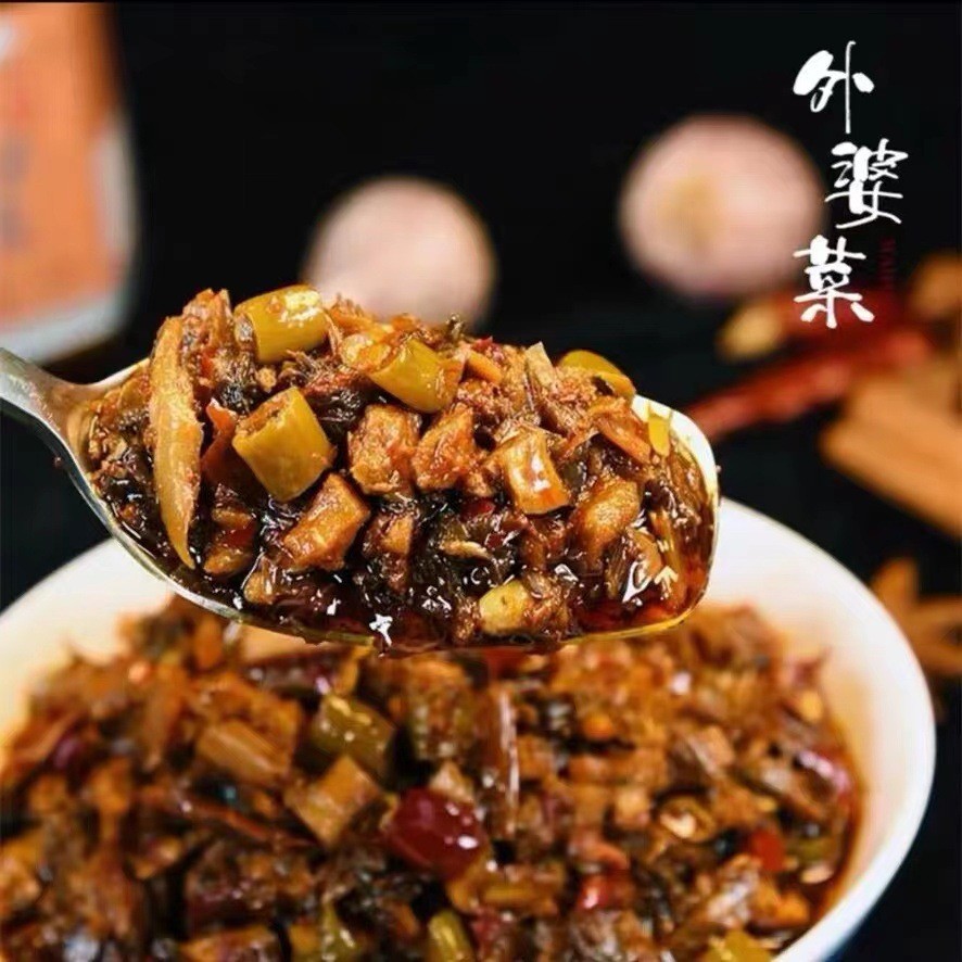 外婆菜炒腊肉下饭菜咸菜香辣开胃菜熟食湖南特产正宗腌萝卜干瓶装图3