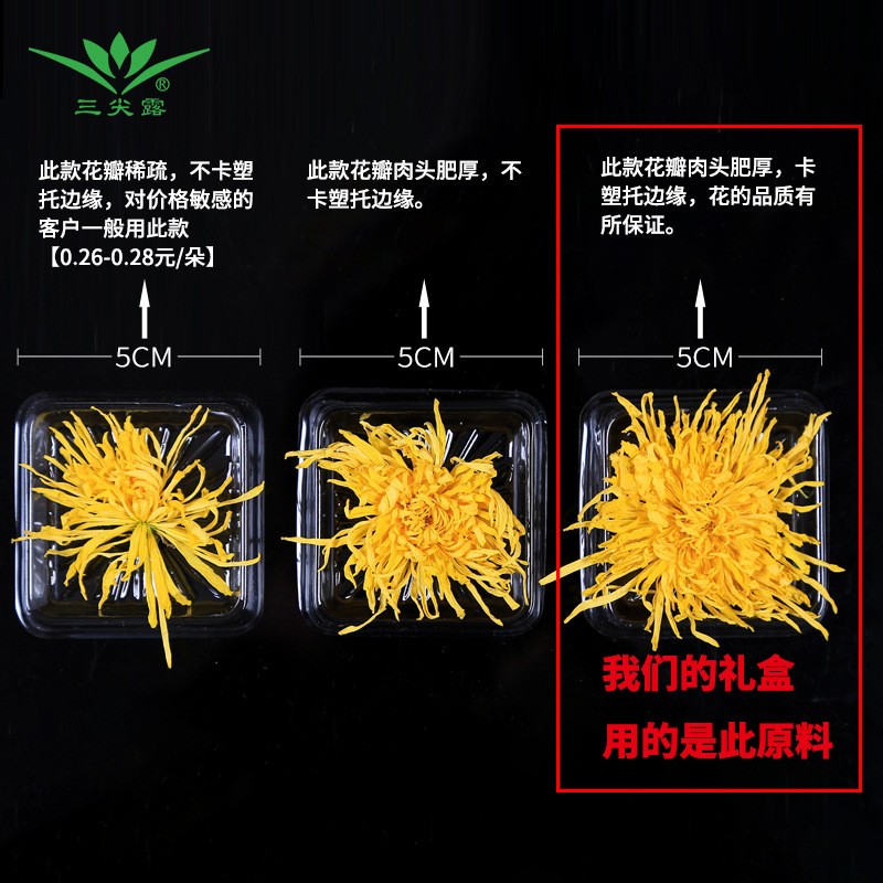 三尖露黄山金丝皇菊黄菊大菊花茶礼盒装批发花草茶图2