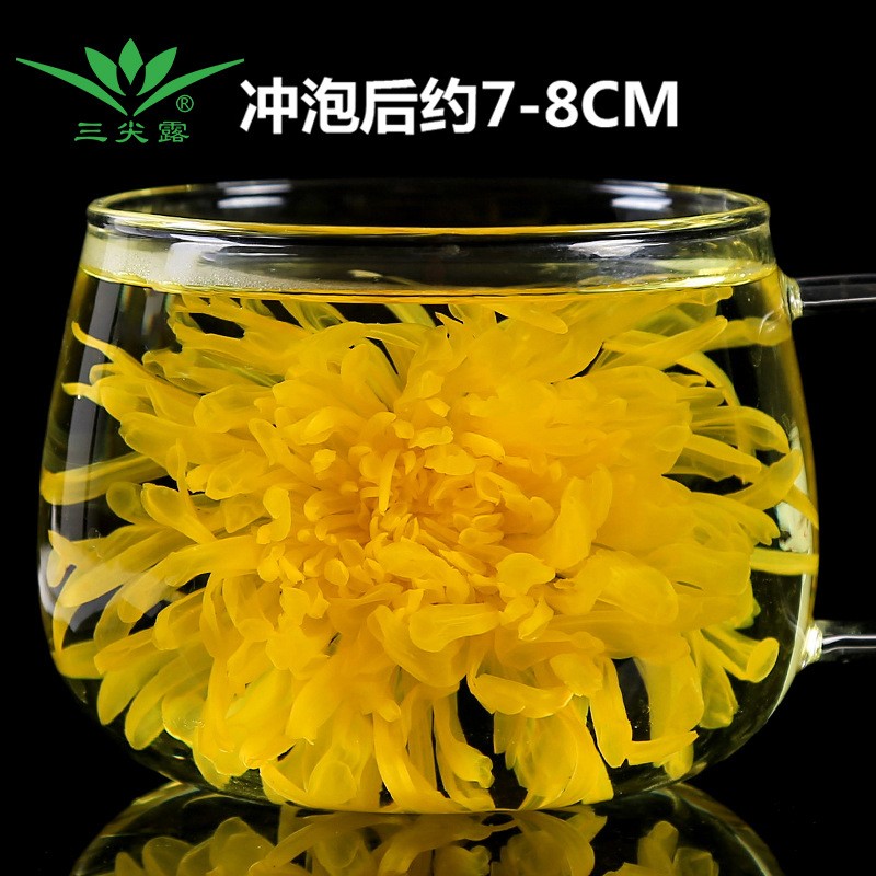三尖露黄山金丝皇菊黄菊大菊花茶礼盒装批发花草茶图3