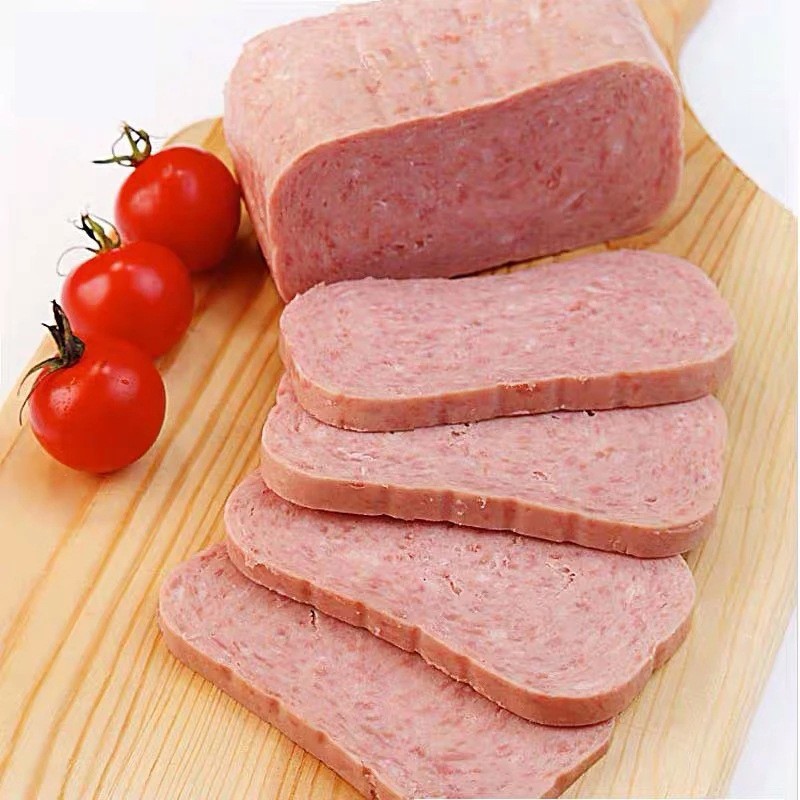 双汇午餐猪肉风味罐头340g火锅烧烤风味料理即食香肠零食泡面搭档图2