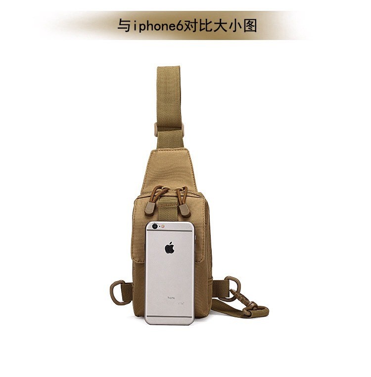 现货 休闲单肩斜挎包 竖款方型运动包 迷彩收纳包 防水单肩包图4