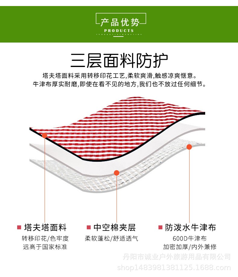 户外防潮垫 防水地垫 绒面200X200加厚野餐垫厂家批发 多人沙滩垫图3