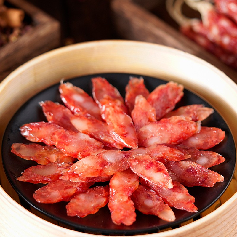 广东侨乡特产甜咸口味风干腌制真空包装江门农家广式风味切肉香肠图2