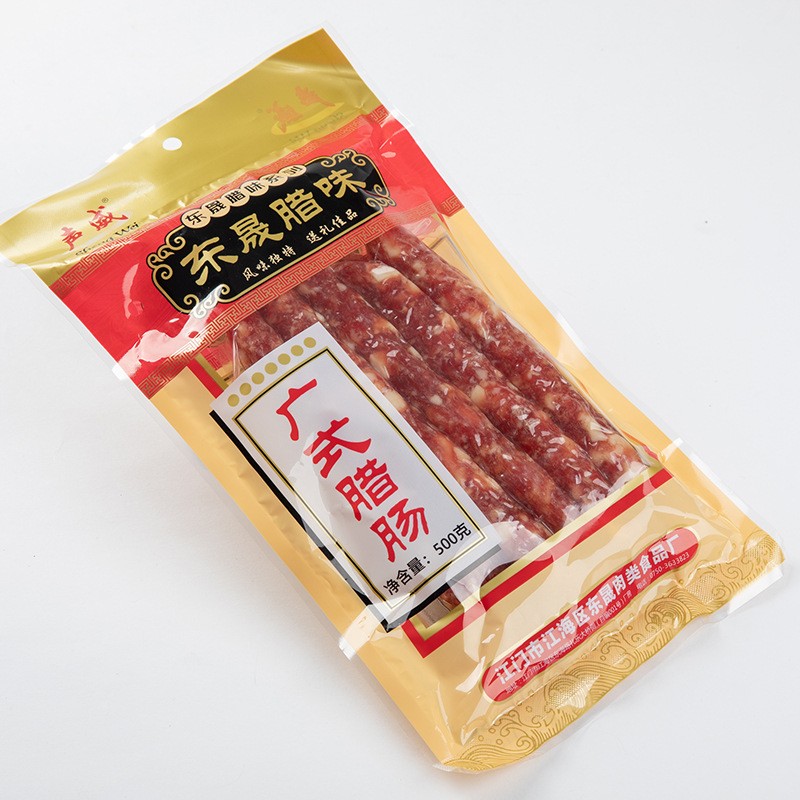 真空包装加工腊味农家腊肉肠食品500克东晟腊肠生产批发广味腊肠图2