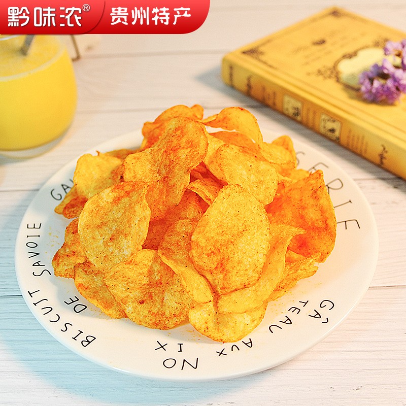 贵州特产网红小吃麻辣土豆片麻辣土豆丝洋芋片香脆小零食薯片袋装图2
