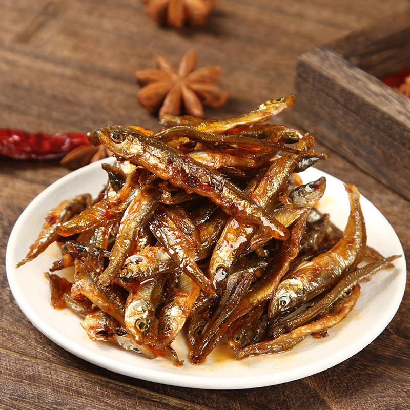 湖南水府香辣小公鱼罐装新鲜鱼制作烟熏干货特产即食小鱼干图2
