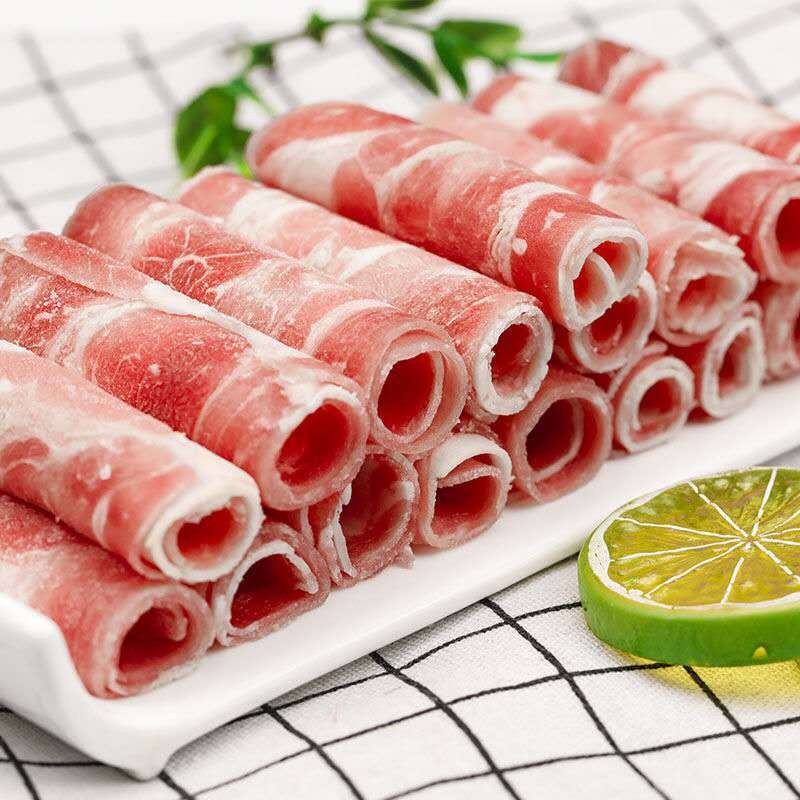 火锅雪花肥牛砖7.2斤包邮 牛肉片涮火锅配菜食材新鲜生鲜肥牛图4