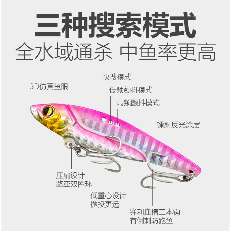 龙牙vib远投路亚饵 微物硬饵淡水海钓翘嘴鲈鱼岸抛仿生路亚鱼饵图3