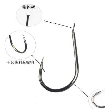金刚千又鱼钩散装高碳钢有倒刺千又钓鱼钩盒装钩图4