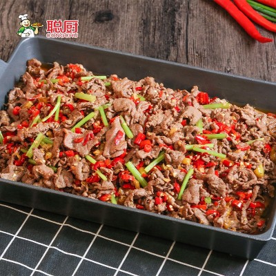 聪厨 2.5kg团膳小炒黄牛肉 酒店预制菜半成品免洗免切牛肉