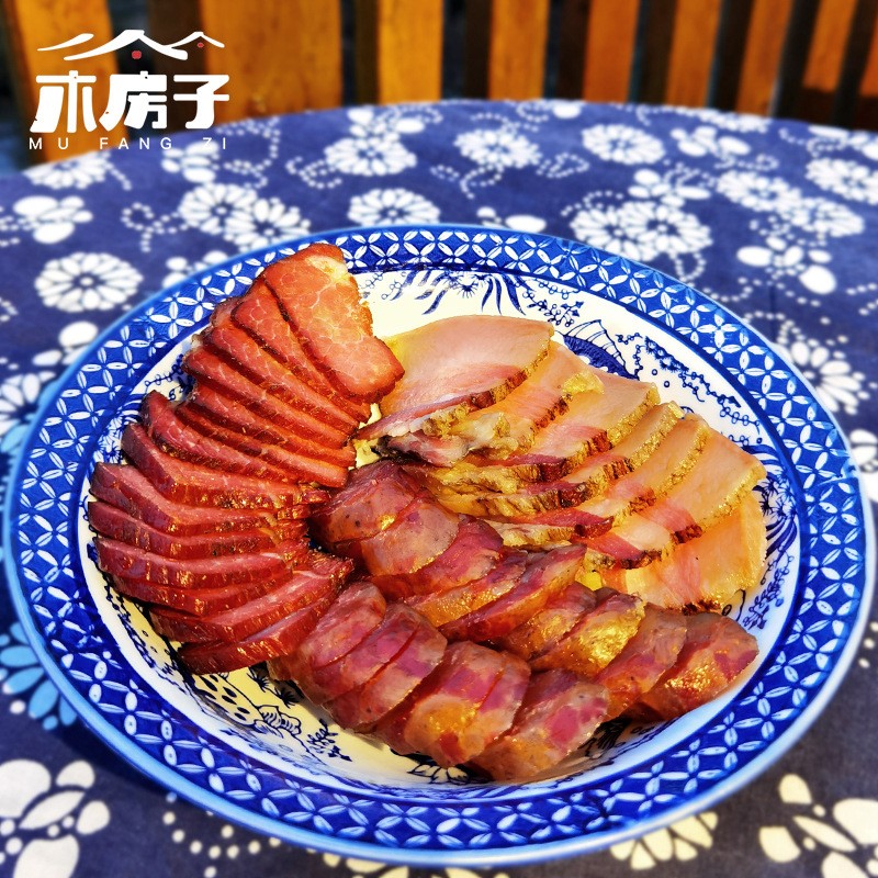 湖南湘西特产正宗木房子品牌柴火烟熏腊牛肉厂家直售批发图4