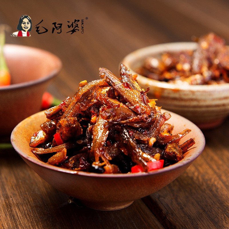 湖南香辣小鱼仔批发 瓶装即食下饭菜小吃 麻辣小毛毛鱼仔休闲零食图2