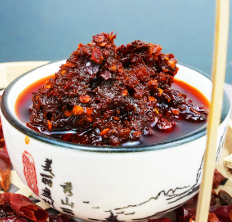 贵州特产盘县旺火炉火腿油辣椒260g/瓶图3