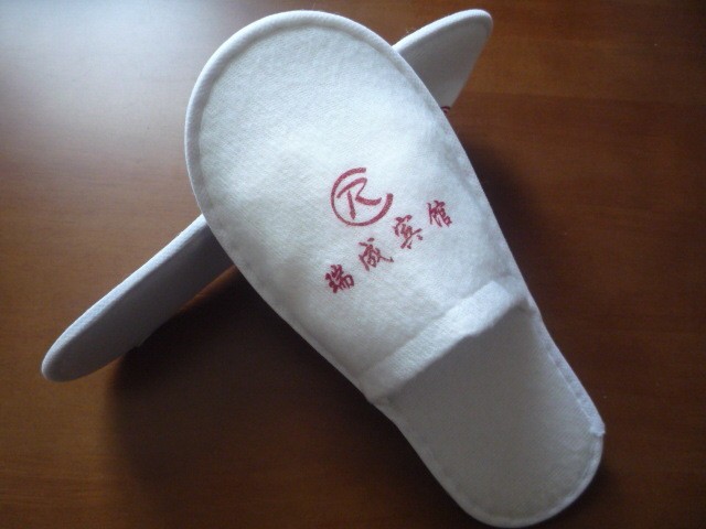 厂家现货批发宾馆 酒店民宿一次性拖鞋加厚旅店拉毛绒拖鞋高档EVA图5
