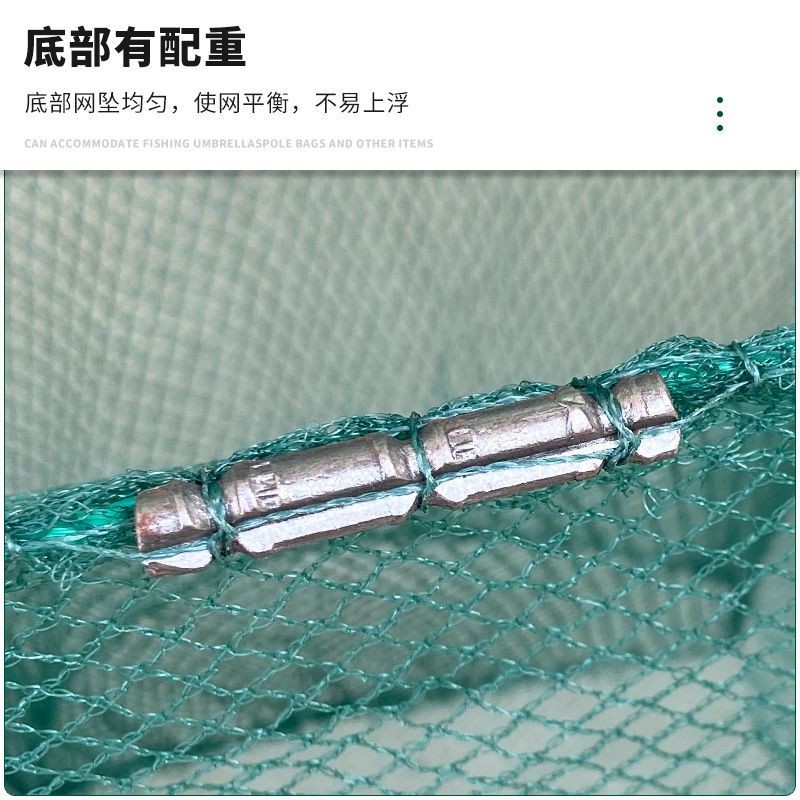 6.5米17节虾笼渔网捕鱼笼龙虾网笼黄鳝笼泥鳅笼折叠鱼笼抓鱼网笼图4