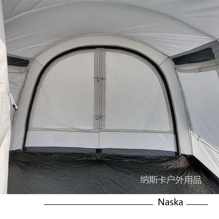热销帐篷户外加厚防雨布灰色车边帐篷野营帐篷有现货图3