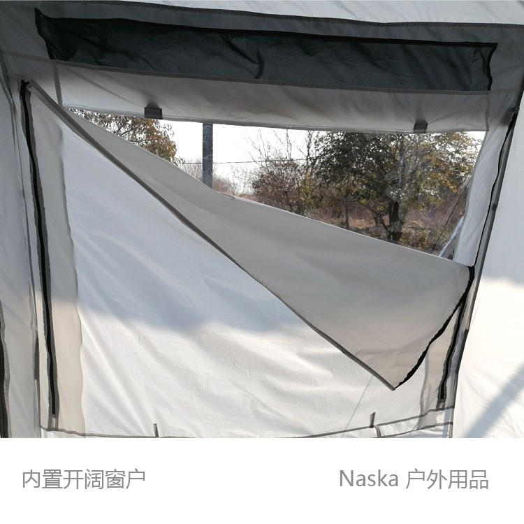 热销帐篷户外加厚防雨布灰色车边帐篷野营帐篷有现货图4