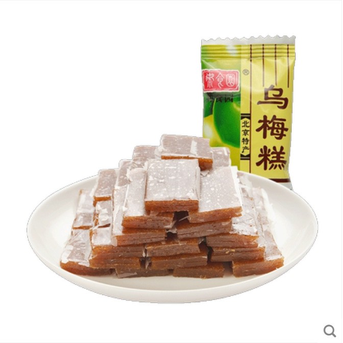 御食园乌梅糕/野山枣糕500g酸果糕厚片软糖办公室休闲年货零食图3