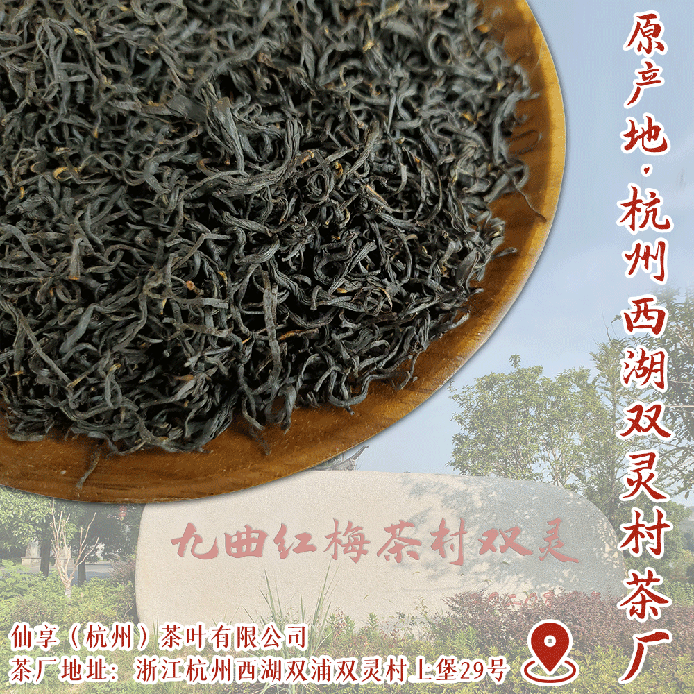 2021新茶手工九曲红梅茶叶杭州西湖双灵村原产地厂家龙井工夫红茶图2