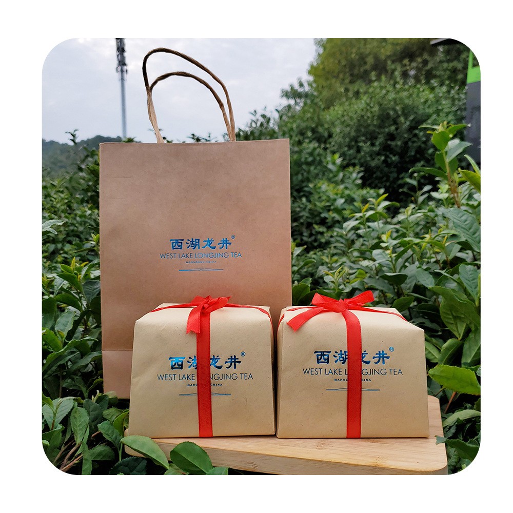 2022新茶上市西湖产区龙井茶叶官方防伪溯源绿茶批发头采浓豆香型图5