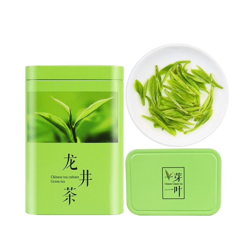 2021龙井茶叶绿茶散装新茶 产地货源批发豆香125克罐装龙井茶定制图5
