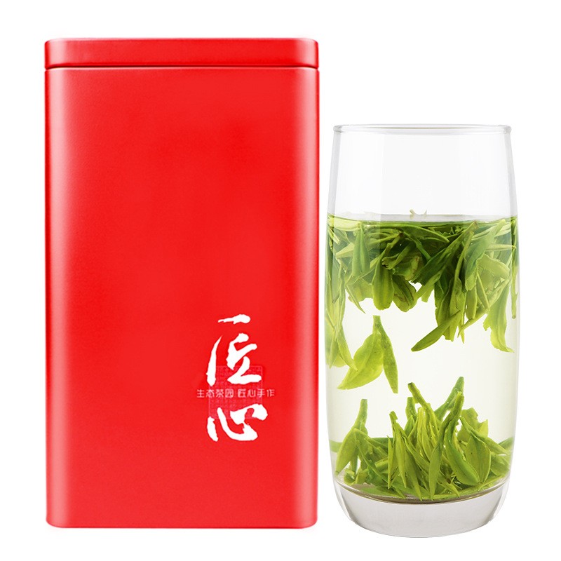 浙江龙井2021新茶厂家批发高山绿茶叶西湖越乡罐装200g龙井茶定制图4