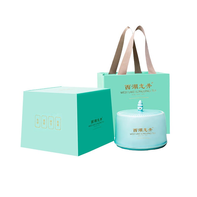 2022春茶新茶西湖龙井茶 核心产区礼盒陶瓷罐装特级绿茶100g/罐图5