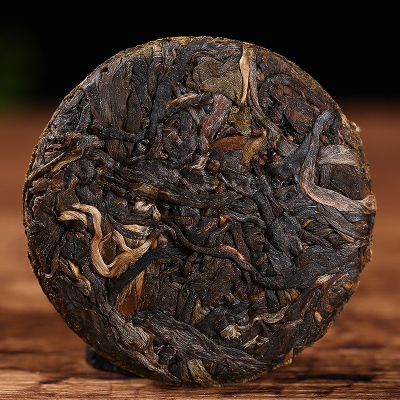 批发云南普洱茶叶 福禄寿喜迷你沱七子小饼玲珑生茶饼 竹箩装336g图3