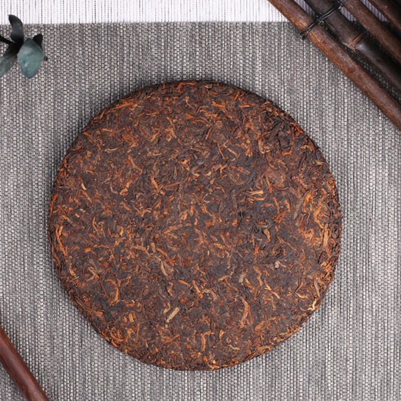 批发云南普洱茶叶 青山外 七子饼熟茶357g陈韵明显 乔木老树发酵图2