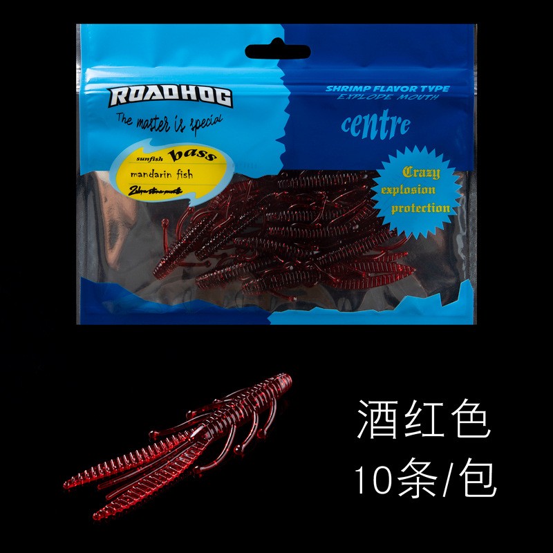 加工定制路亚竹节虾软饵软虫假饵鲈鱼饵鳜鱼饵仿真虾型饵10条/袋图4