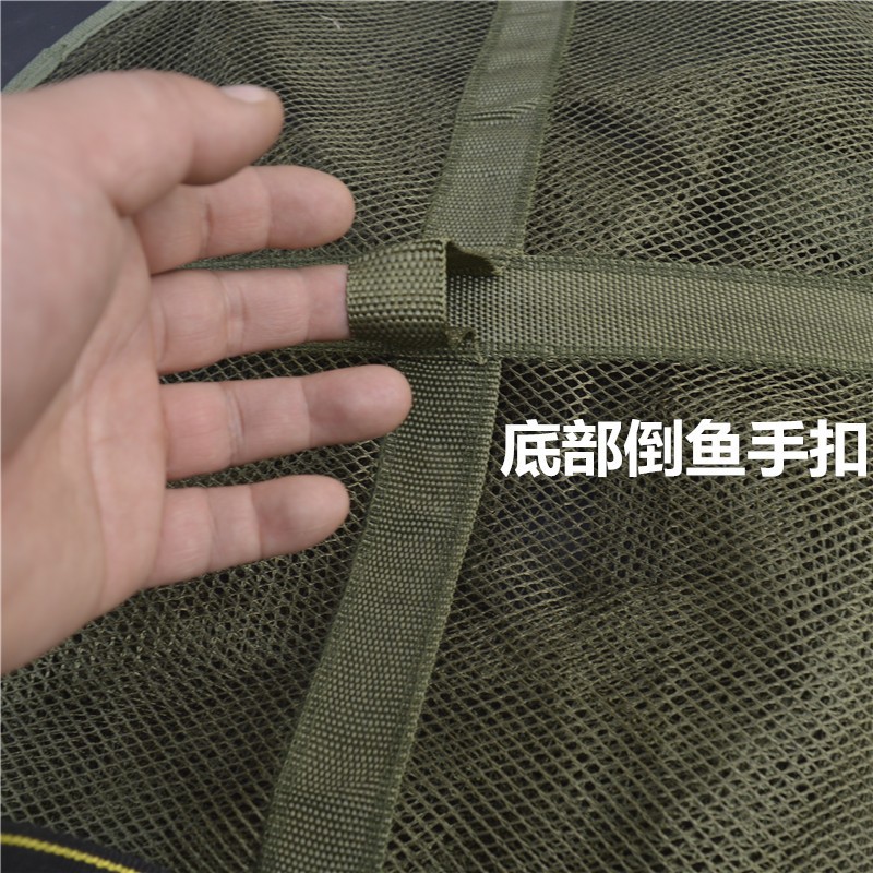 渔具批发加厚网布大肚鱼篓直径45cm高75cm折叠鱼笼外贸图5