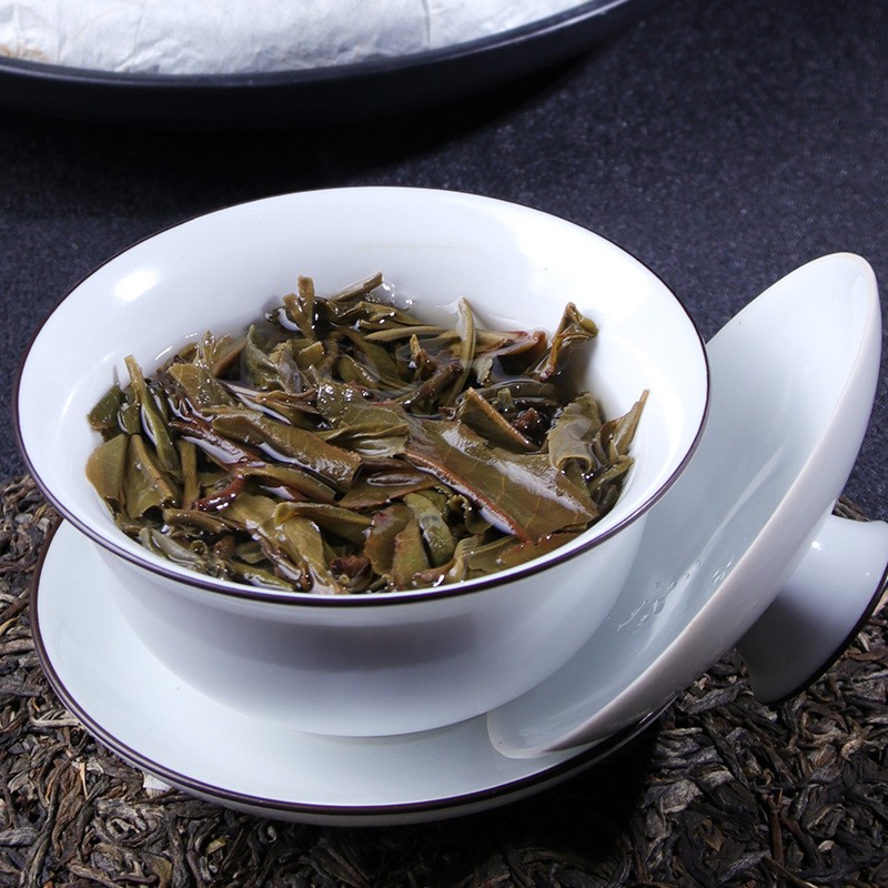 勐库华益茶厂2014年冰岛地界普洱茶生茶饼茶春茶叶批发400g图4