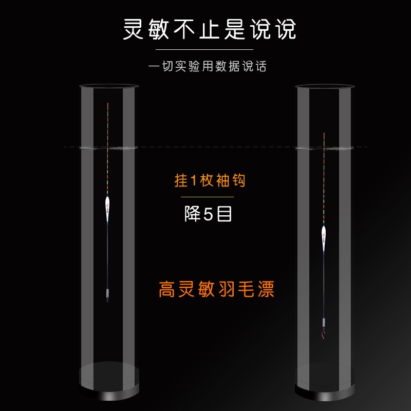 孔雀羽浮漂小碎目超灵敏轻口鲫鱼漂底钓漂顿口鱼漂加粗醒目图4
