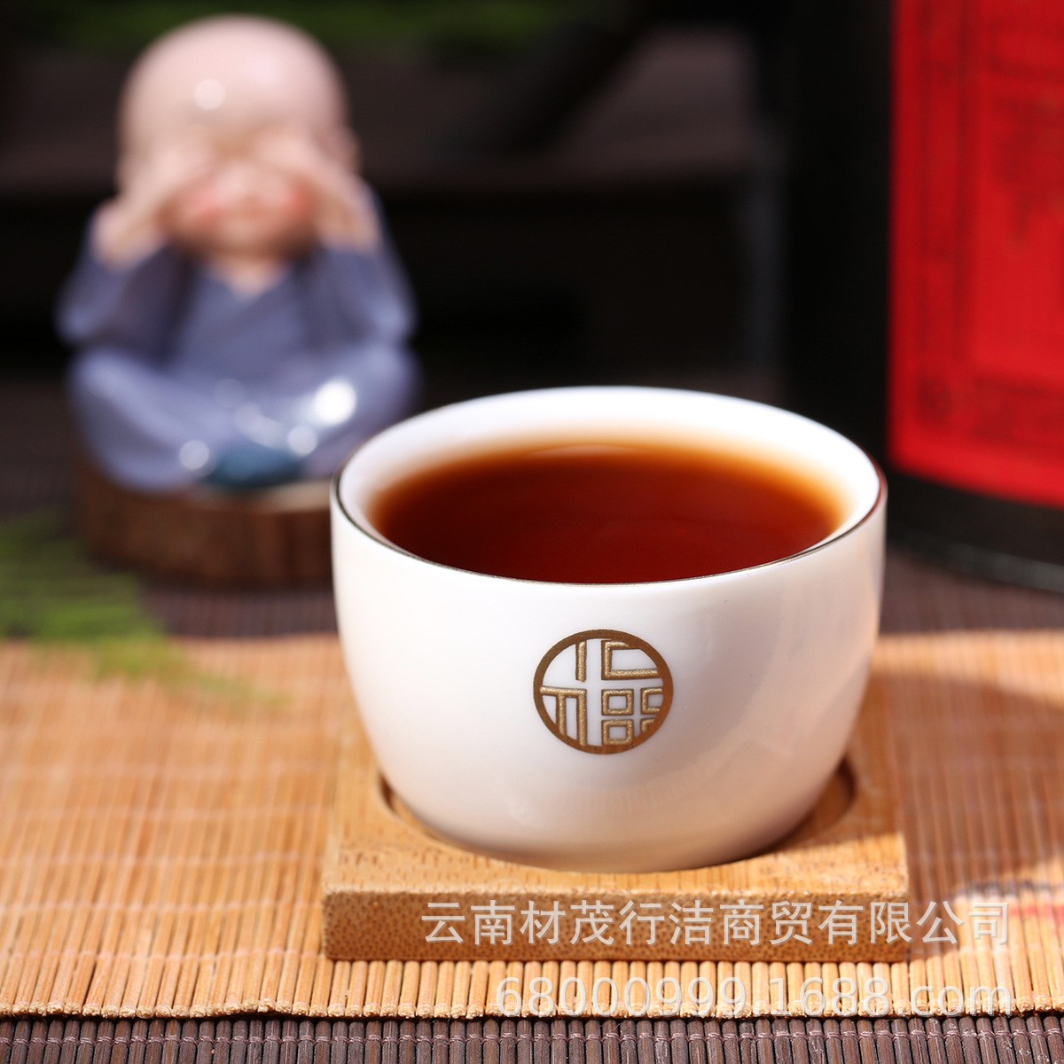 批发云南普洱茶2017年乔木熟茶勐海金芽春茶头春357g七子饼图2