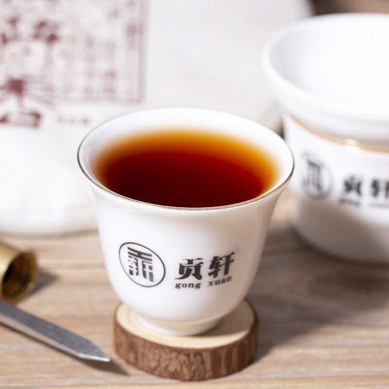 批发普洱茶云南乔木勐海陈香357g七子饼陈年熟茶黑茶图2