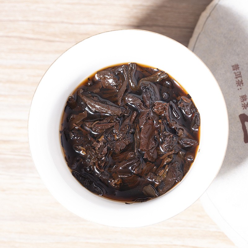 批发普洱茶云南乔木勐海陈香357g七子饼陈年熟茶黑茶图4