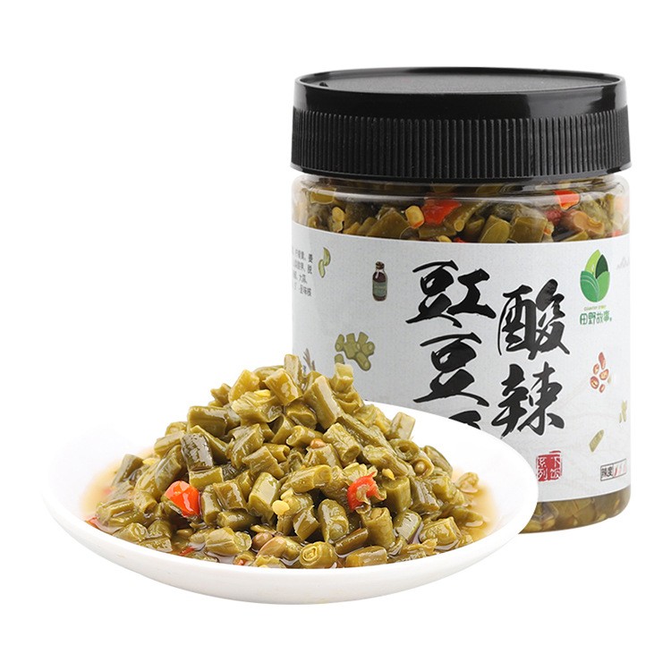 [田野故事]酸辣酸豆角即食下饭菜酸辣拌面酱湖南特产豇豆酱菜咸菜图5