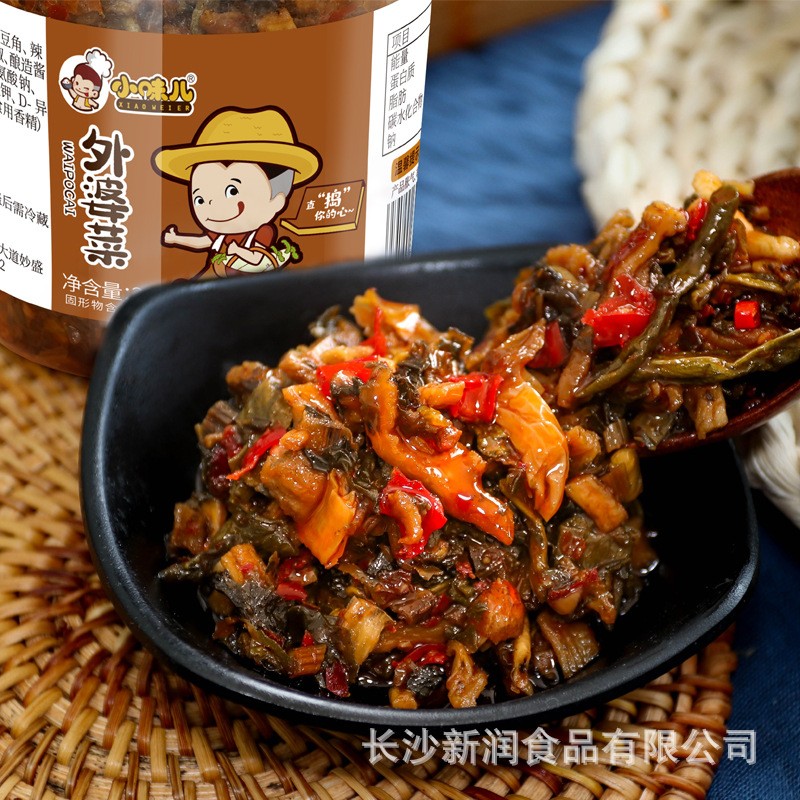 湖南特产外婆菜瓶装农家火培鱼辣椒酱萝卜干香辣罐装即食下饭菜图2