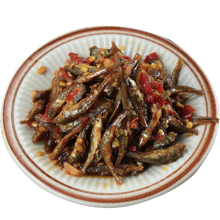 厂价批发 湖南香辣小鱼仔农家自制下饭菜零食小吃柴火鱼瓶装图5
