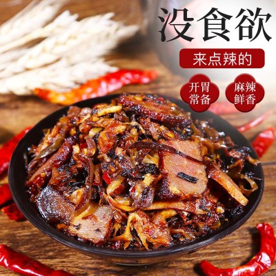 厂家直供学堂食记湘味农家香辣外婆菜炒腊肉湖南下饭菜