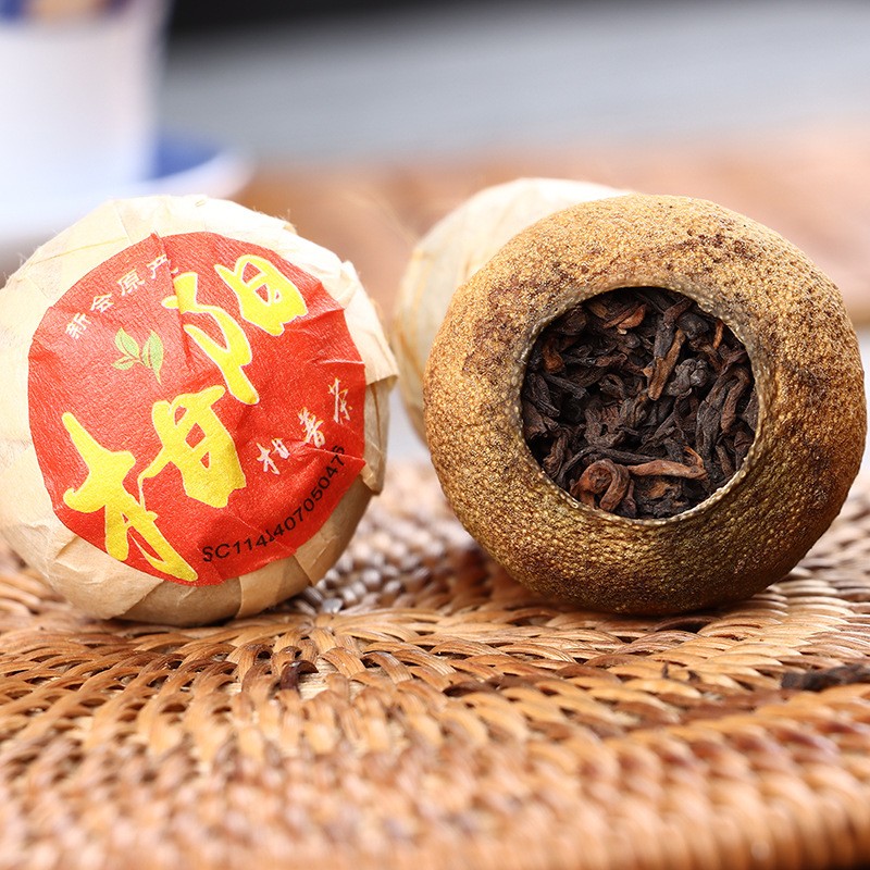 500g新会小青柑普洱茶陈皮柑普茶茶叶礼盒装宫廷桔橘熟茶散茶生晒图3