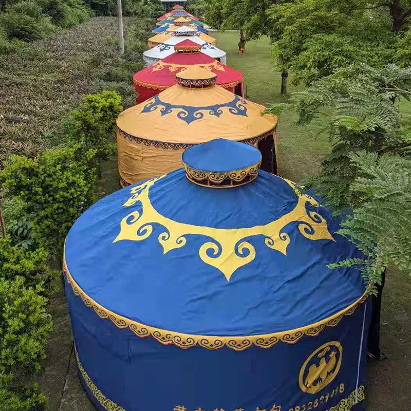 酒店帆布农家乐景区加厚草原蒙古包保暖户外大型遮阳防风餐饮防雨图2