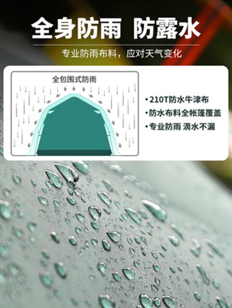 帐篷户外便携式自动弹开公园可折叠儿童露营野营装备野外加厚防雨图4