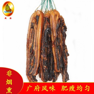新港腊味 广式腊肠香肠腊肉广东农家土猪手工生晒五花腊肉500克