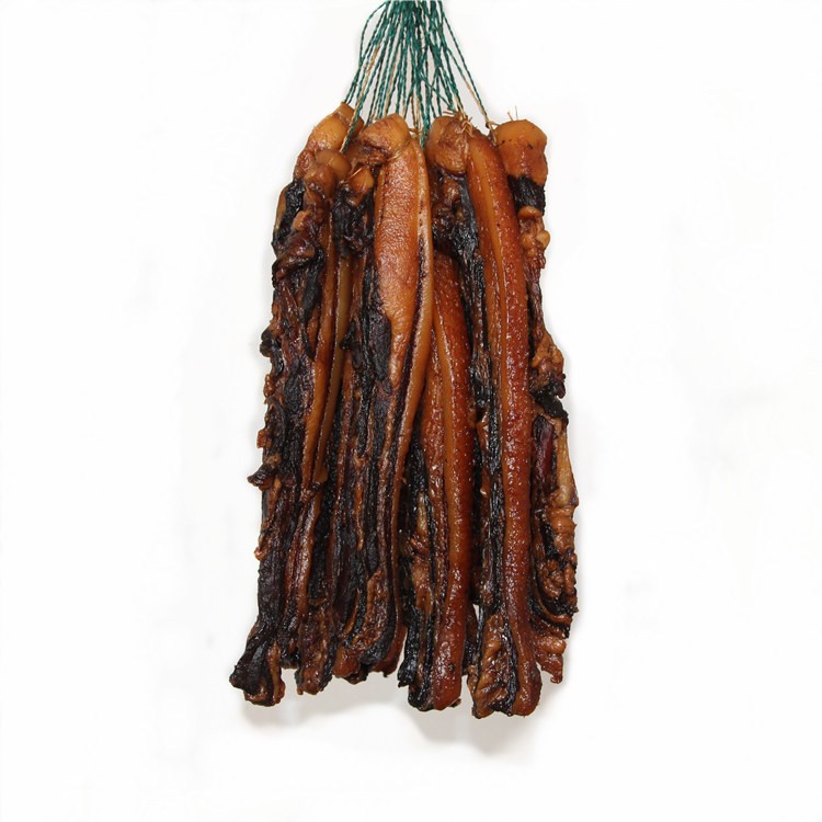 新港腊味 广式腊肠香肠腊肉广东农家土猪手工生晒五花腊肉500克图4