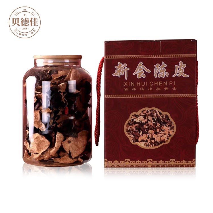厂家陈皮 贝德佳5年新会陈皮干仓自然陈化180g礼盒装老陈皮 批发图5