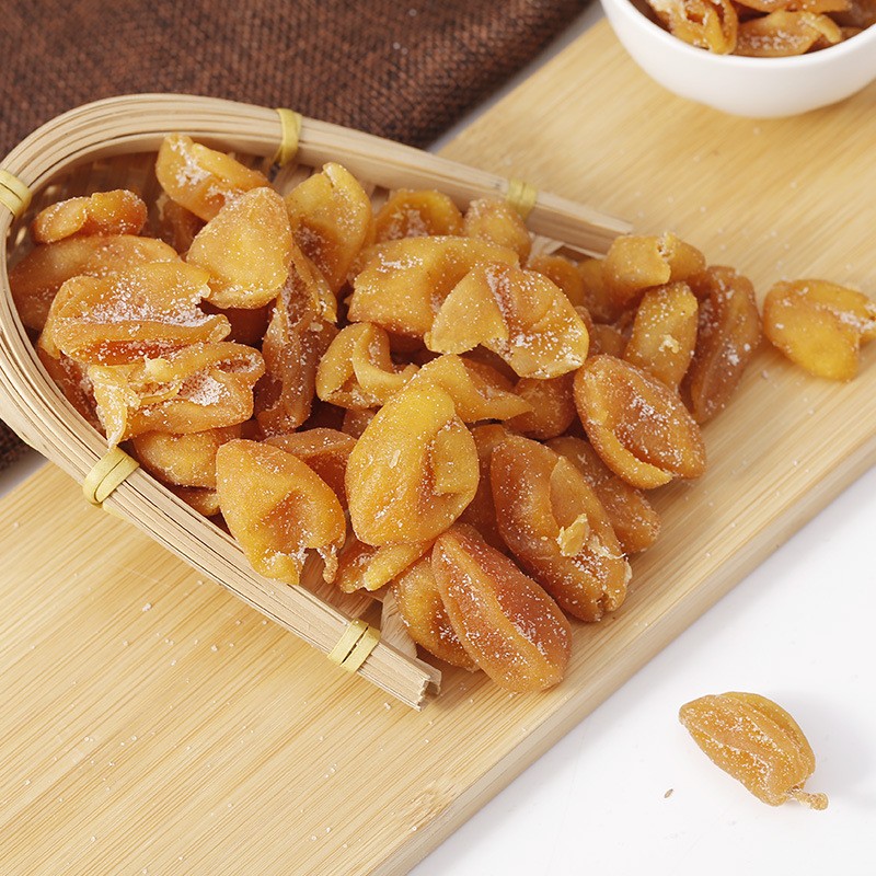 竹蜂盐黄皮干 绿香园蜜饯果脯零食黄皮干散装无核图5