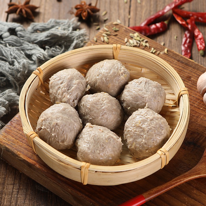 潮汕牛肉丸定制500g手打牛筋丸火锅丸子汕头牛肉丸一斤装批发图4
