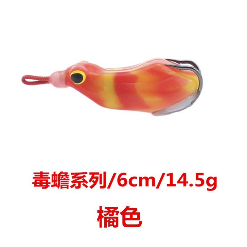 毒蟾改装蛙雷蛙黑金刚钩厂家销售路亚饵雷蛙软饵渔具6cm14.5g双钩图2