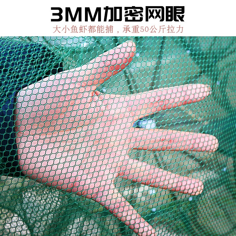 虾笼鱼网伞网鱼笼捕虾网螃蟹笼黄鳝笼渔网捕鱼网泥鳅笼伞笼图2